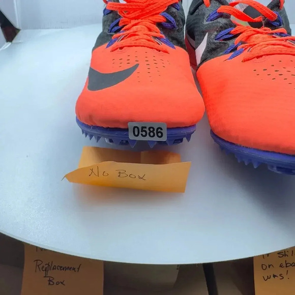 Nike Mens Zoom Rival S8 Lace Up Track/Spike Shoes 806555 804 Orange Size 11 - Picture 9 of 10